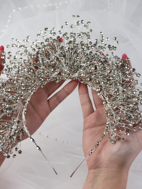 Silver Crystal Bridal Crown